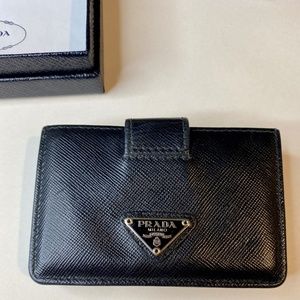 Prada Card Holder Saffiano Leather